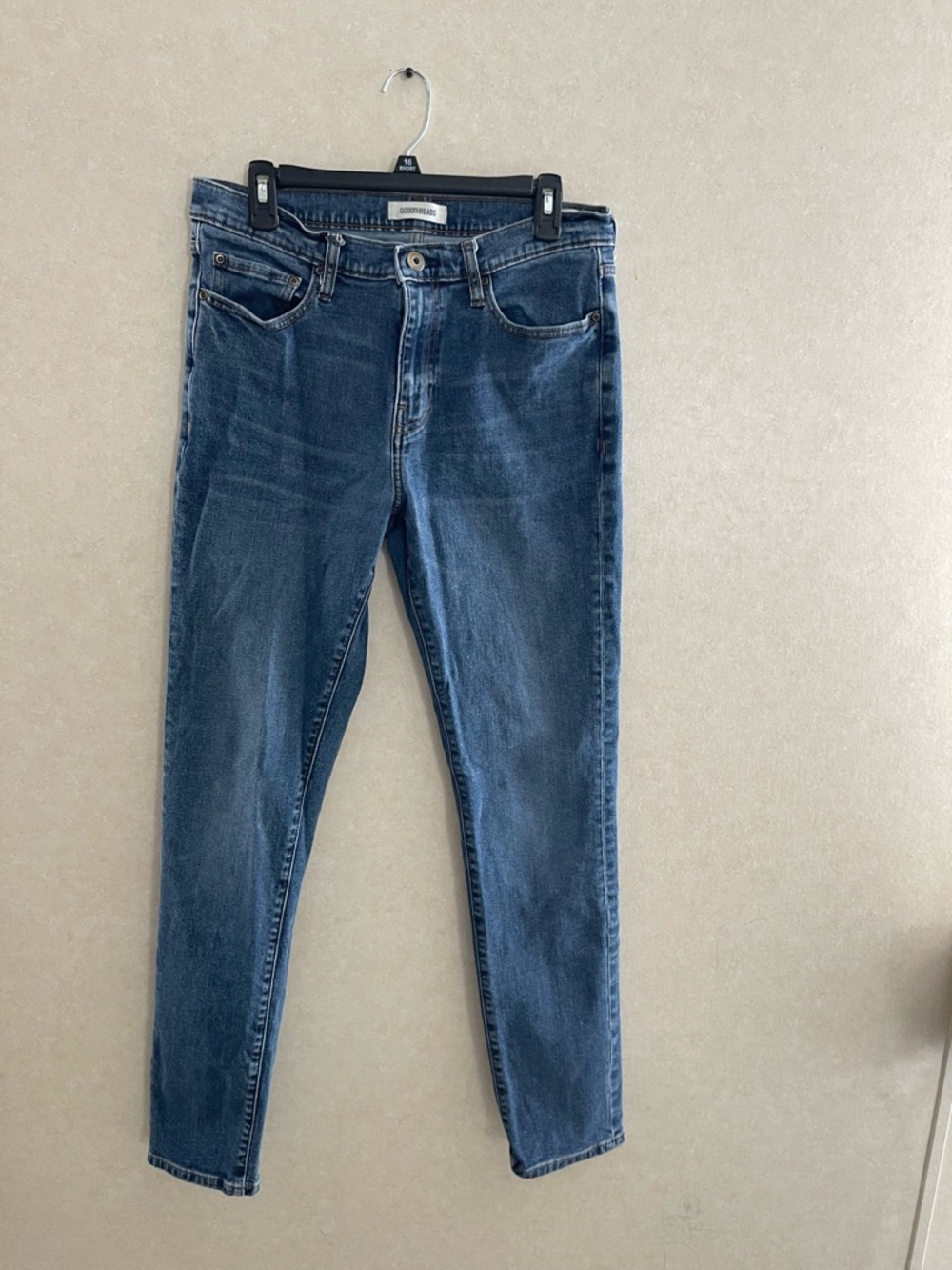 Goodthreads Men’s 33x34 Blue Slim Straight Jeans Denim Pants Stretch